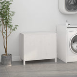 NNEVL Laundry Box White 88.5x44x76 cm Solid Wood Pine