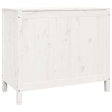 NNEVL Laundry Box White 88.5x44x76 cm Solid Wood Pine