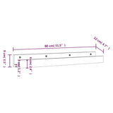NNEVL Wall Shelves 2 pcs 80x12x9 cm Solid Wood Pine