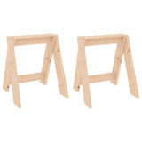 NNEVL Stools 2 pcs 40x40x45 cm Solid Wood Pine