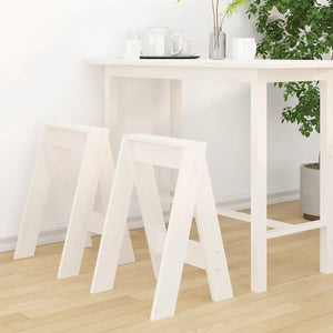 NNEVL Stools 2 pcs White 40x40x60 cm Solid Wood Pine