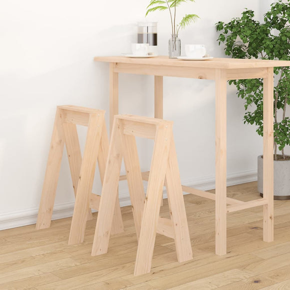 NNEVL Stools 2 pcs 40x40x75 cm Solid Wood Pine