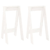 NNEVL Stools 2 pcs White 40x40x75 cm Solid Wood Pine