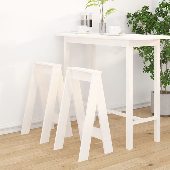 NNEVL Stools 2 pcs White 40x40x75 cm Solid Wood Pine