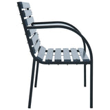NNEVL Garden Bench Grey 112 cm Solid Wood Fir