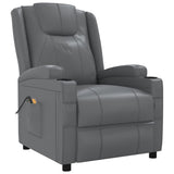 NNEVL Stand up Massage Reclining Chair Anthracite Faux Leather