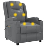 NNEVL Stand up Massage Reclining Chair Anthracite Faux Leather