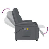 NNEVL Stand up Massage Reclining Chair Anthracite Faux Leather