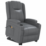 NNEVL Stand up Massage Reclining Chair Anthracite Faux Leather