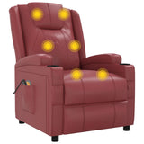 NNEVL Stand up Massage Chair Wine Red Faux Leather