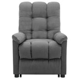 NNEVL Stand up Massage Recliner Chair Light Grey Fabric