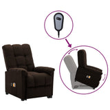 NNEVL Stand up Massage Recliner Chair Dark Brown Fabric