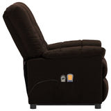 NNEVL Stand up Massage Recliner Chair Dark Brown Fabric