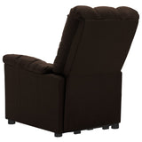NNEVL Stand up Massage Recliner Chair Dark Brown Fabric