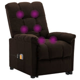 NNEVL Stand up Massage Recliner Chair Dark Brown Fabric