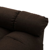 NNEVL Stand up Massage Recliner Chair Dark Brown Fabric