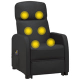NNEVL Stand up Massage Reclining Chair Black Faux Leather