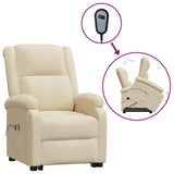 NNEVL Stand up Massage Recliner Chair Cream Fabric