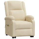 NNEVL Stand up Massage Recliner Chair Cream Fabric