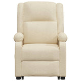 NNEVL Stand up Massage Recliner Chair Cream Fabric