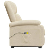 NNEVL Stand up Massage Recliner Chair Cream Fabric