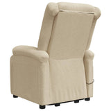 NNEVL Stand up Massage Recliner Chair Cream Fabric