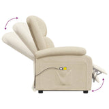 NNEVL Stand up Massage Recliner Chair Cream Fabric