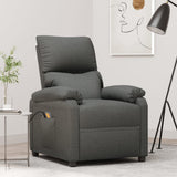 NNEVL Stand Up Massage Recliner Chair Dark Grey Fabric