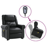 NNEVL Stand up Massage Chair Shiny Black Faux Leather