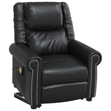 NNEVL Stand up Massage Chair Shiny Black Faux Leather