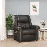 NNEVL Stand up Massage Chair Shiny Black Faux Leather