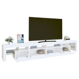 NNEVL TV Cabinet with LED Lights White 260x36.5x40 cm