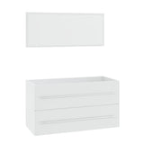 NNEVL 3 Piece Bathroom Furniture Set High Gloss White