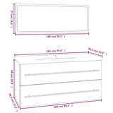 NNEVL Bathroom Furniture Set Black Engineered Wood