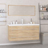 NNEVL Bathroom Furniture Set Sonoma Oak Engineered Wood