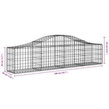 NNEVL Arched Gabion Basket 200x30x40/60 cm Galvanised Iron