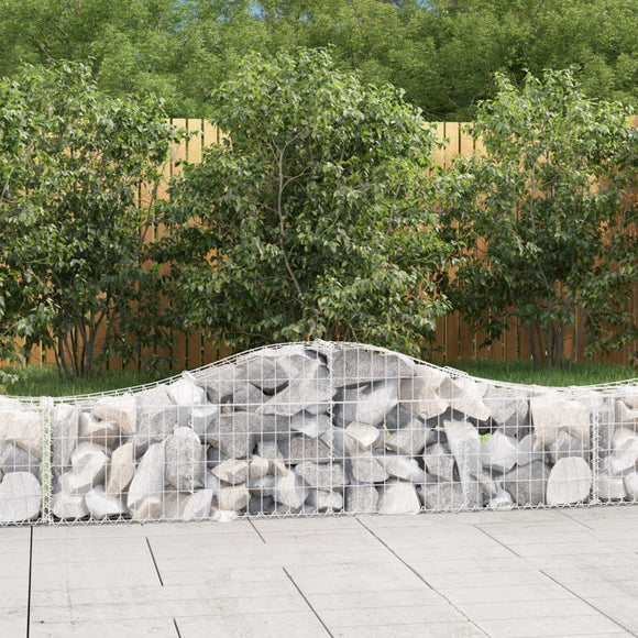 NNEVL Arched Gabion Basket 200x30x40/60 cm Galvanised Iron