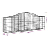 NNEVL Arched Gabion Basket 200x30x60/80 cm Galvanised Iron