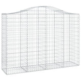 NNEVL Arched Gabion Basket 200x50x140/160 cm Galvanised Iron