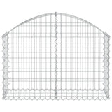 NNEVL Arched Gabion Basket 100x30x60/80 cm Galvanised Iron
