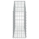 NNEVL Arched Gabion Basket 100x30x60/80 cm Galvanised Iron