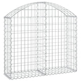 NNEVL Arched Gabion Basket 100x30x80/100 cm Galvanised Iron