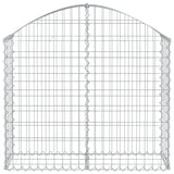 NNEVL Arched Gabion Basket 100x30x80/100 cm Galvanised Iron