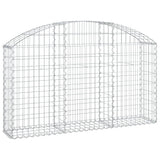 NNEVL Arched Gabion Basket 150x30x80/100 cm Galvanised Iron