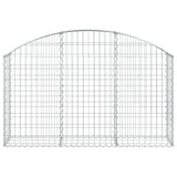 NNEVL Arched Gabion Basket 150x30x80/100 cm Galvanised Iron