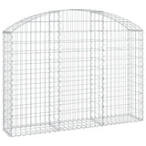 NNEVL Arched Gabion Basket 150x30x100/120 cm Galvanised Iron