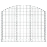 NNEVL Arched Gabion Basket 150x30x100/120 cm Galvanised Iron