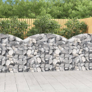 NNEVL Arched Gabion Basket 150x30x100/120 cm Galvanised Iron
