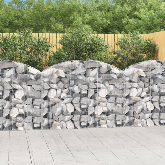 NNEVL Arched Gabion Basket 150x30x100/120 cm Galvanised Iron