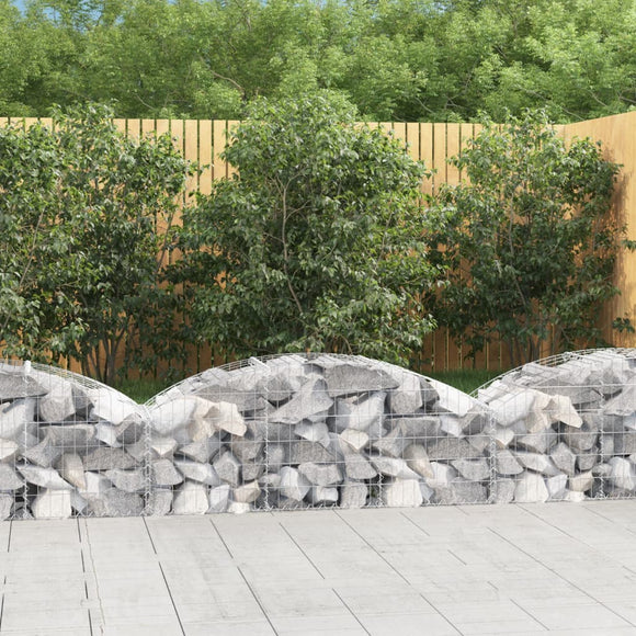 NNEVL Arched Gabion Basket 150x50x40/60 cm Galvanised Iron
